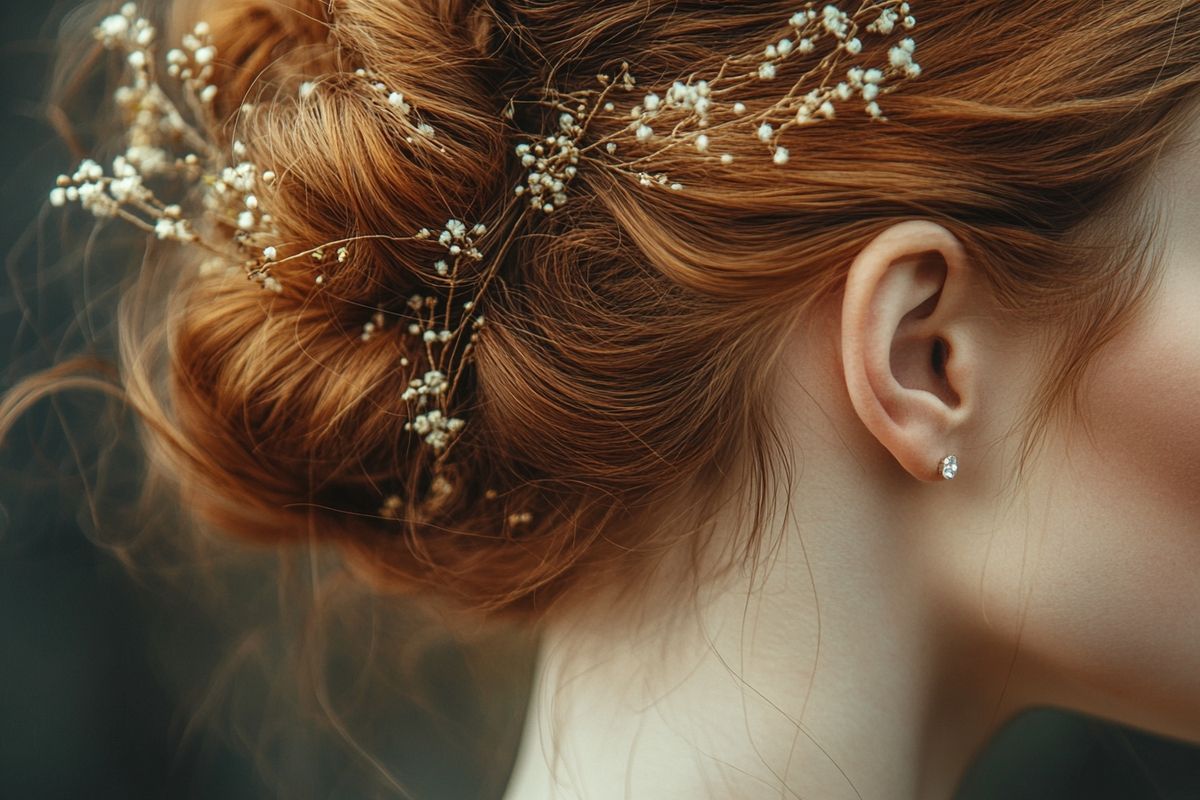 Les secrets des coiffures de mariage avec cheveux mi-longs détachés pour un look naturel