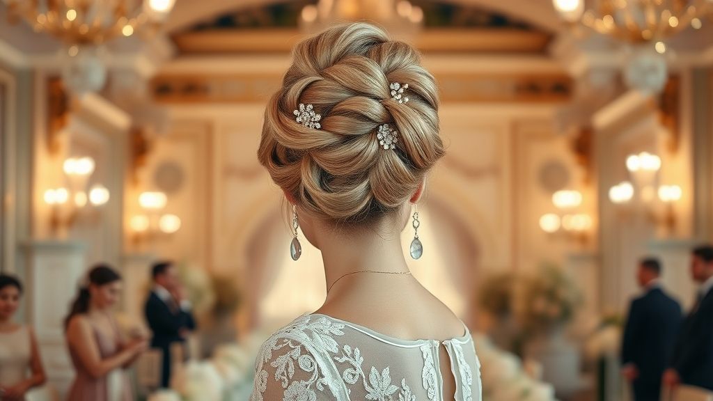 chignons hauts pour un mariage