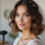 Découvrez comment réaliser une coiffure de mariage : carré plongeant bouclé