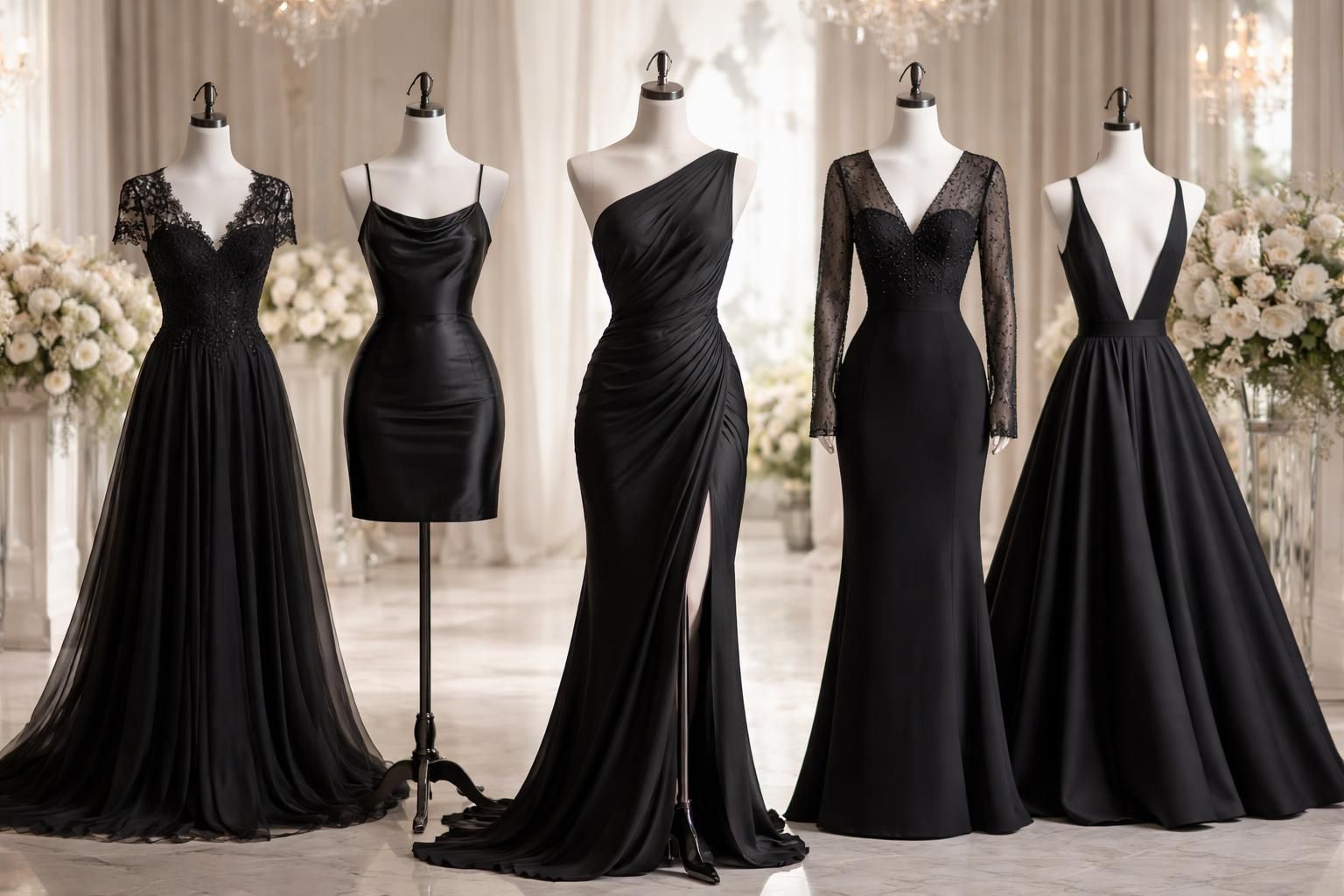 découvrez 5 robes noires élégantes et tendance pour un mariage, parfaites pour attirer tous les regards et faire sensation lors de cet événement spécial.