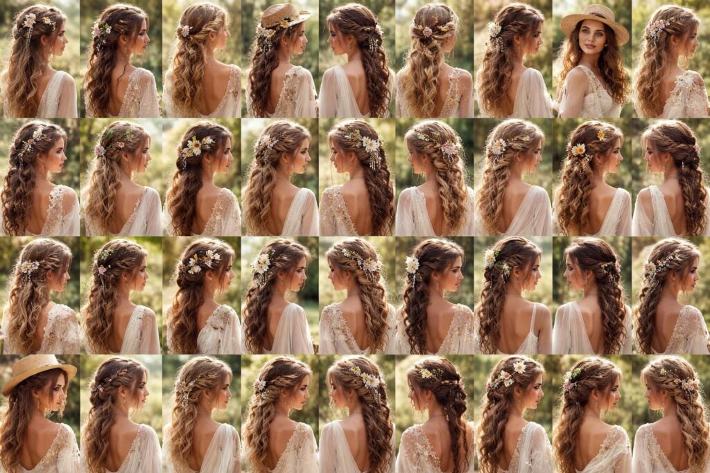 découvrez 60 idées de coiffures bohèmes pour mariée alliant charme et liberté, parfaites pour un look naturel et romantique lors de votre grand jour.
