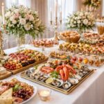 Buffet gourmet pour une réception de mariage
