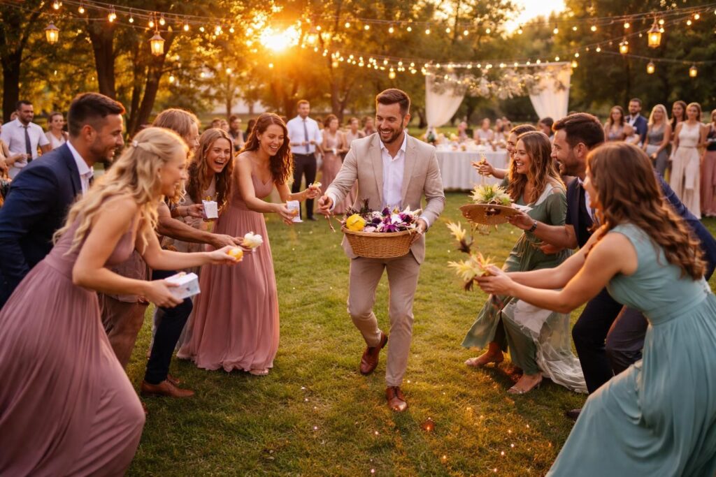 découvrez le jeu des 12 mois, une animation de mariage conviviale et amusante qui garantit des rires et des moments mémorables pour tous vos invités.