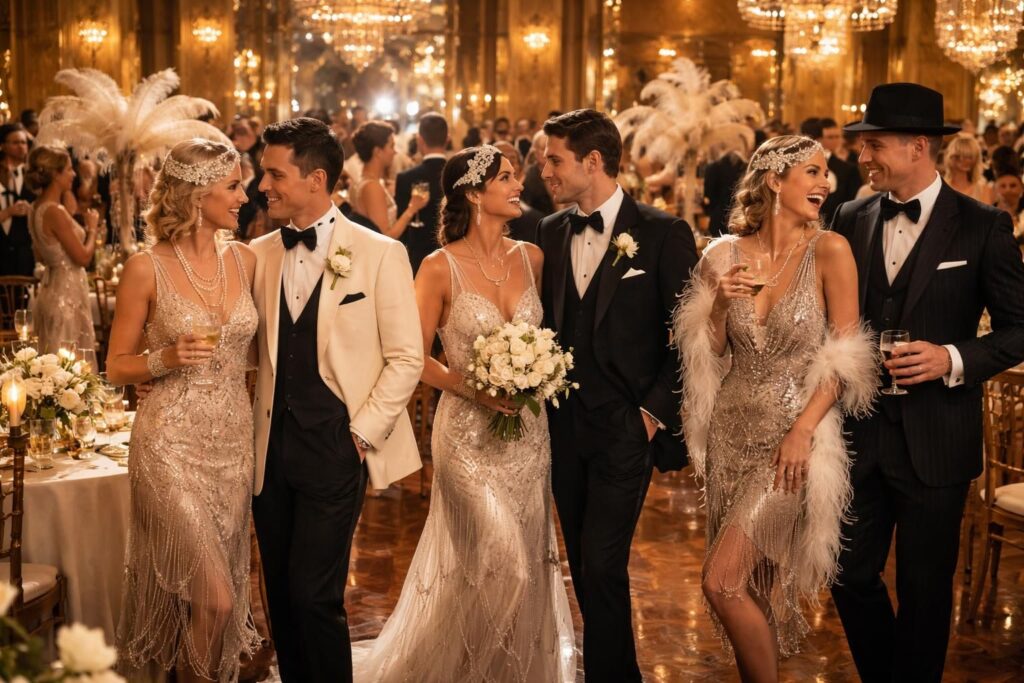 découvrez comment adopter un style original inspiré des années folles pour une soirée de mariage mémorable. conseils mode et astuces pour un look unique et élégant.