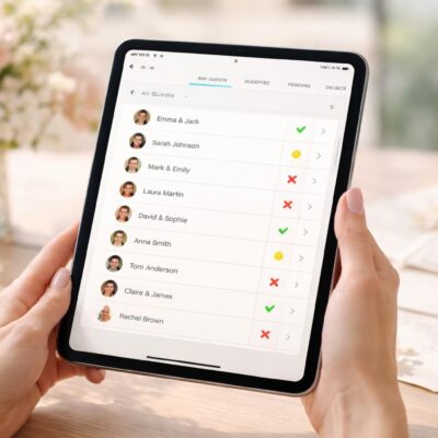 Suivre les RSVP du mariage sur iPad Air, sans perdre une réponse