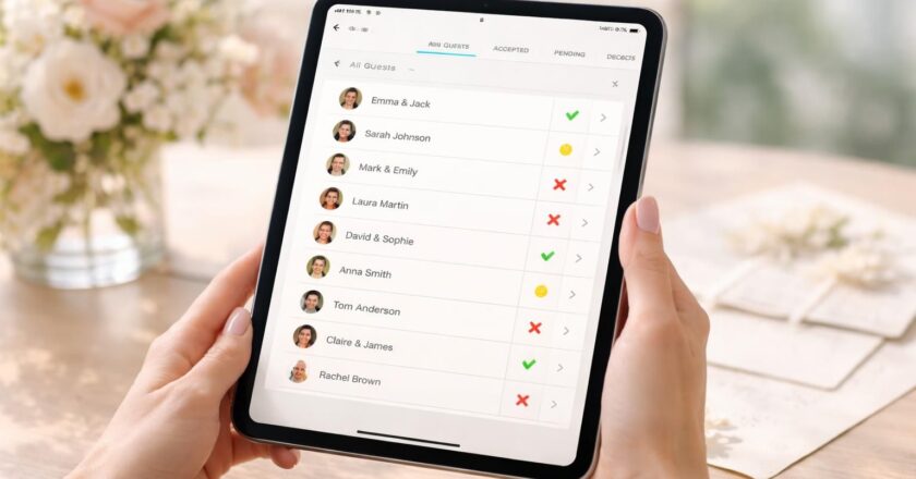 Suivre les RSVP du mariage sur iPad Air, sans perdre une réponse