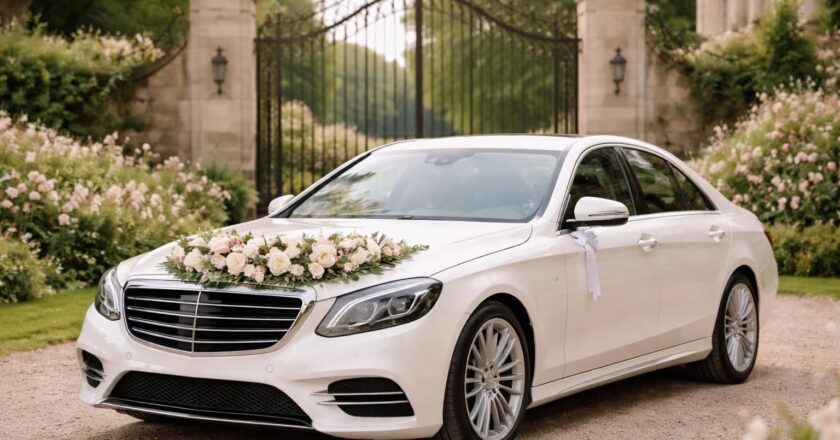 Voiture de location pour un mariage élégant