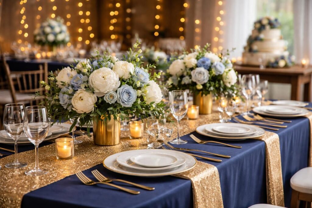 découvrez nos conseils pratiques pour organiser un mariage élégant bleu et or sans dépasser votre budget, et réussissez vos célébrations avec style et économie.