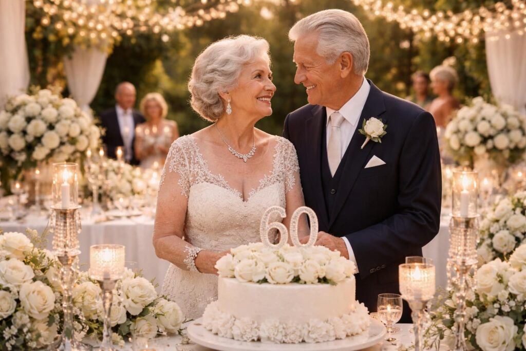 découvrez des idées et conseils pour célébrer les 60 ans de mariage, les noces de diamant, avec élégance et émotion en famille et entre amis.