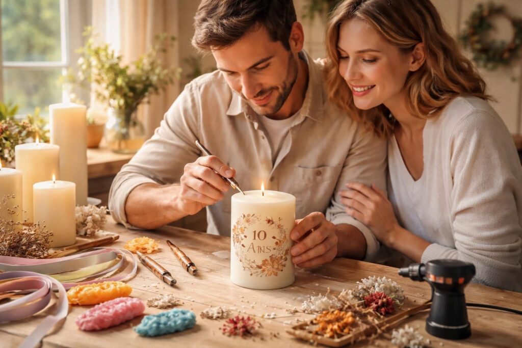 découvrez des idées créatives pour personnaliser votre cadeau de noces de cire et le rendre unique, mémorable et plein de charme.