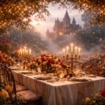 Créer une ambiance féerique avec des fleurs pour un mariage sur le thème de La Belle et la Bête