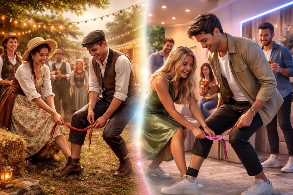 découvrez l'évolution fascinante du jeu traditionnel de la jarretière, passant de ses racines historiques à sa place dans la modernité, alliant tradition et innovation.