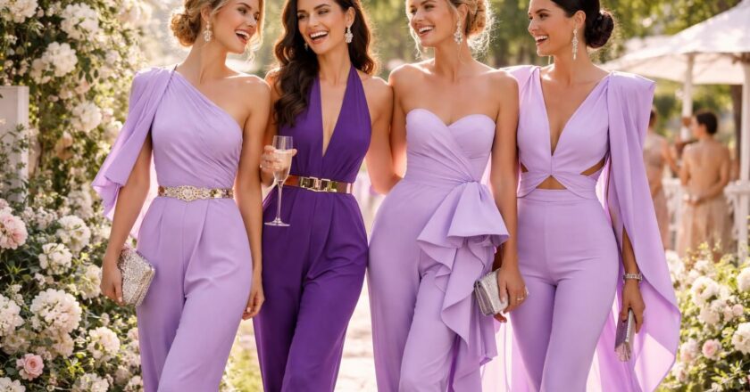 Des combinaisons violettes pour un mariage : osez la couleur et l’originalité