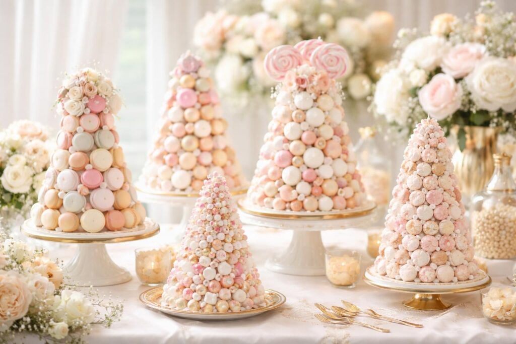 découvrez des créations uniques de pièces montées en bonbons pour sublimer votre mariage chic avec originalité et douceur.