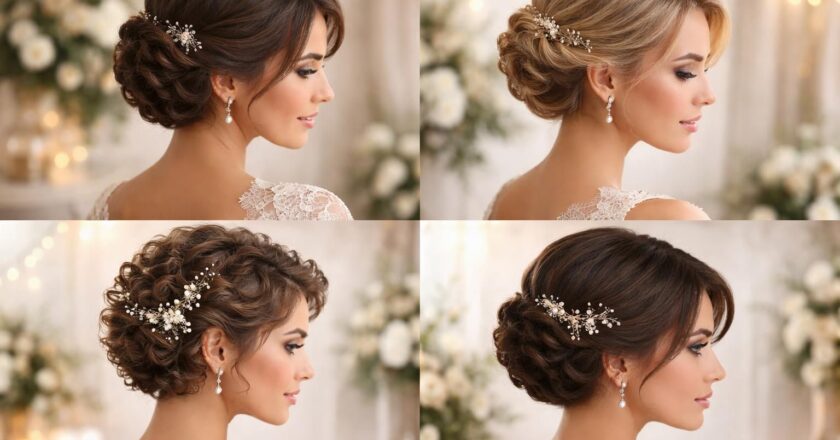 Idées de uniques de coiffures pour cheveux courts lors d’un mariage