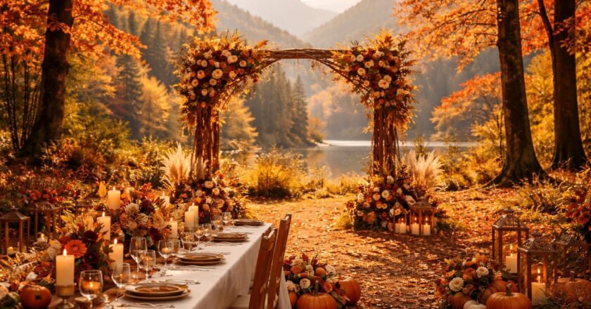 Les meilleures destinations pour un thème d’automne pour un mariage magique