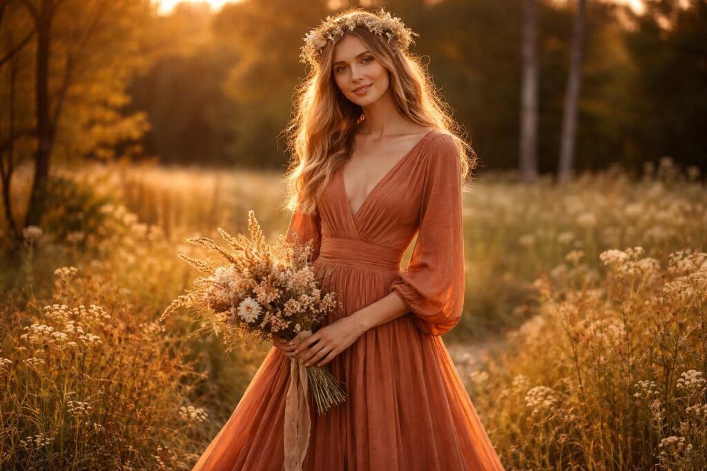 découvrez comment les robes de mariage terracotta bohème allient élégance et mode éthique pour un style unique et respectueux de l'environnement lors de votre jour spécial.