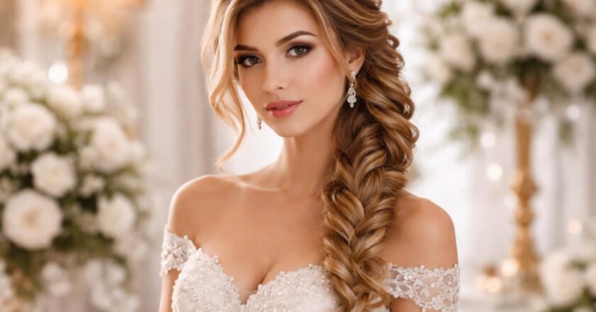 Transformez votre look avec une tresse sur le côté pour un mariage chic
