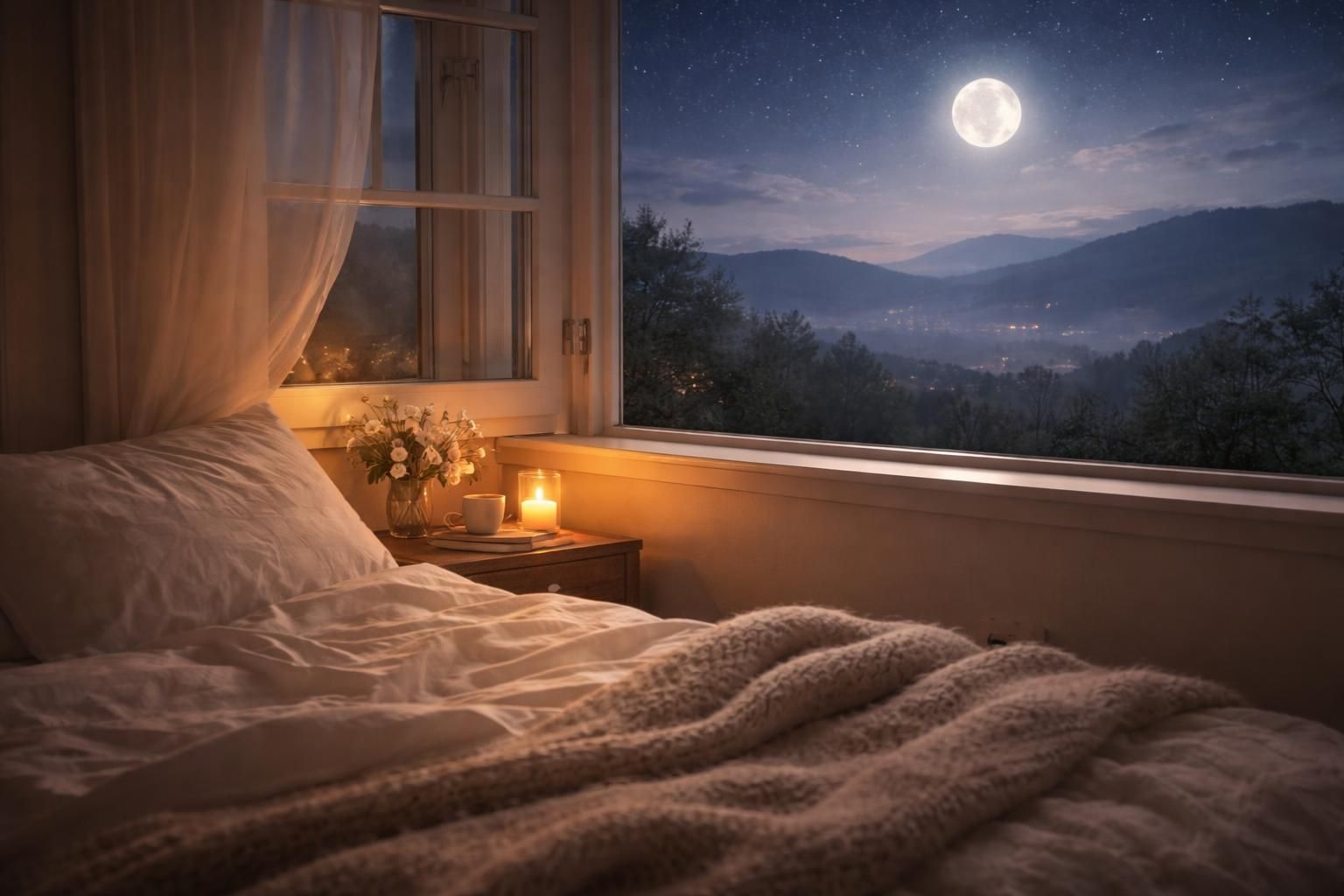 souhaitez de doux rêves à votre amour qui est loin avec des mots tendres et réconfortants, pour garder la connexion même à distance.