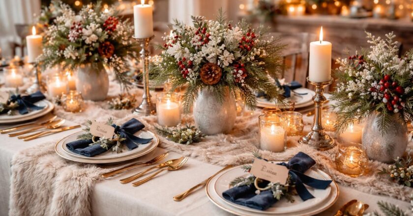 Personnaliser sa décoration de table pour un mariage d’hiver unique