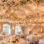 Personnalisez votre événement avec cette idée de déco de plafond pour une salle de mariage