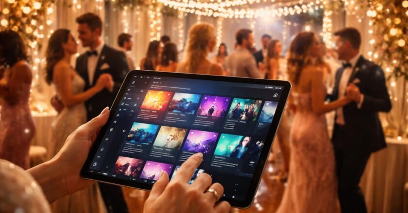 Playlist de mariage : la soirée pilotée sur tablette Samsung Galaxy