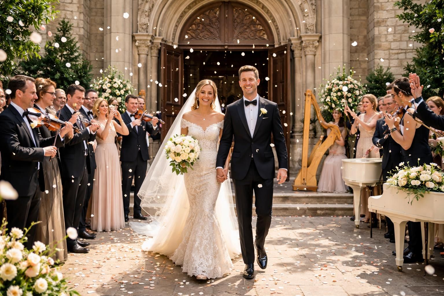 découvrez notre sélection de musiques idéales pour la sortie d'église lors d'un mariage, pour un moment plein d'émotions et de joie.