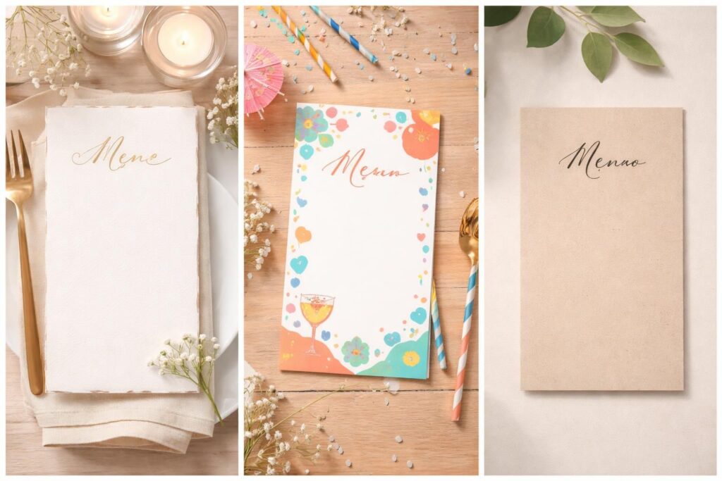 découvrez des exemples de textes pour menu de mariage alliant élégance, originalité et simplicité, parfaits pour un jour inoubliable.