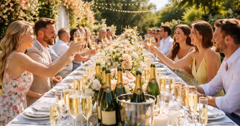 Tout savoir sur le nombre de bouteilles de champagne par personne pour un mariage d’été