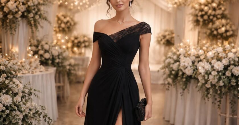 Assurez-vous d’être la plus belle avec une tenue noire pour un mariage réussi