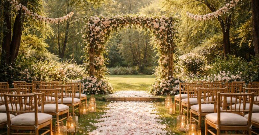 Décoration pour un mariage laïque : entre nature et romantisme