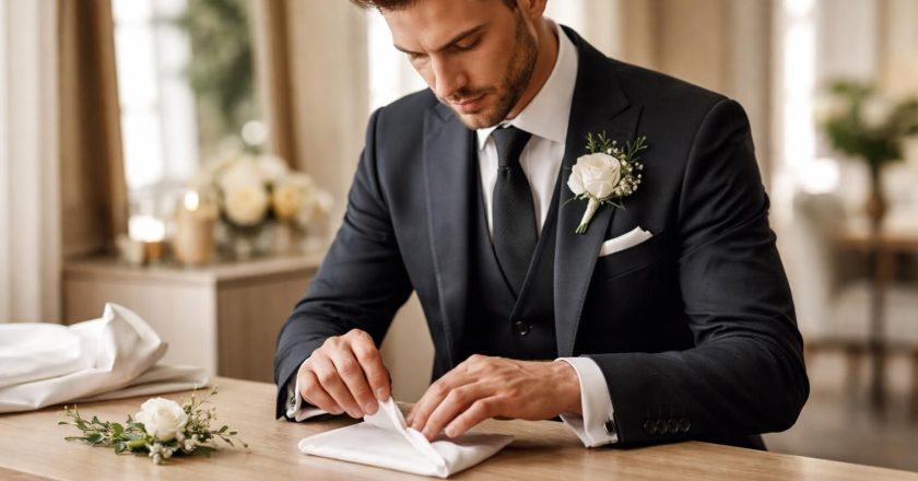 Le pliage de pochette de costume pour un mariage : conseils de professionnels