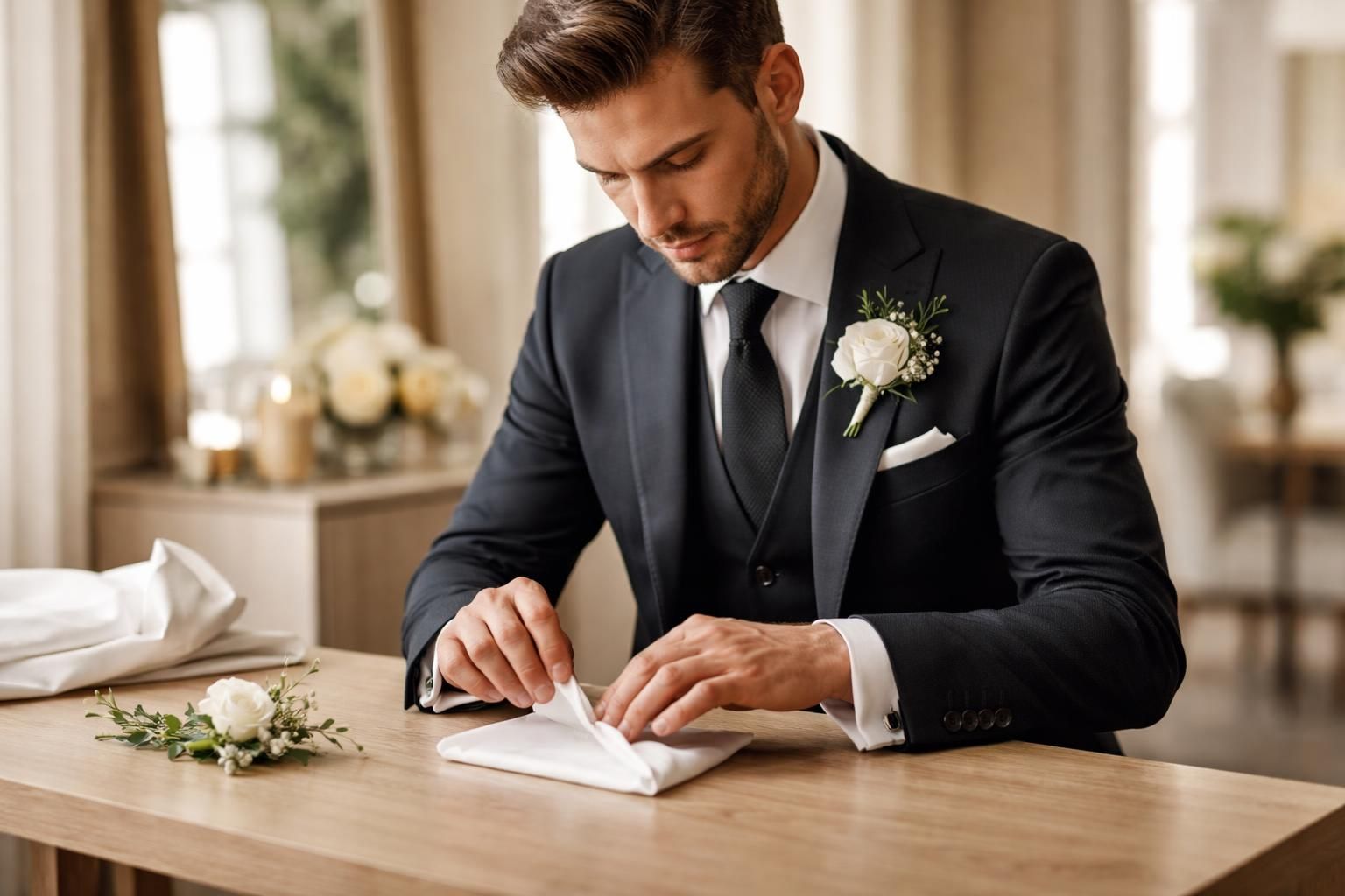 découvrez les conseils de professionnels pour maîtriser le pliage de pochette de costume, parfait pour un mariage élégant et raffiné.