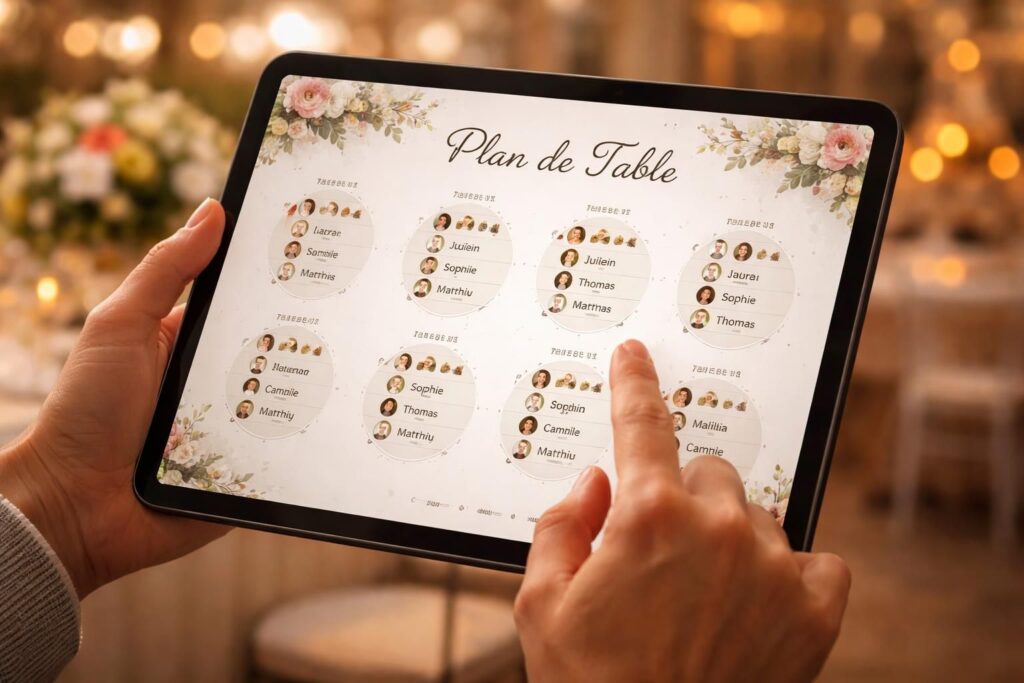 découvrez comment ajuster facilement votre plan de table de mariage en seulement deux minutes grâce à la tablette samsung galaxy, pour une organisation simple et efficace.