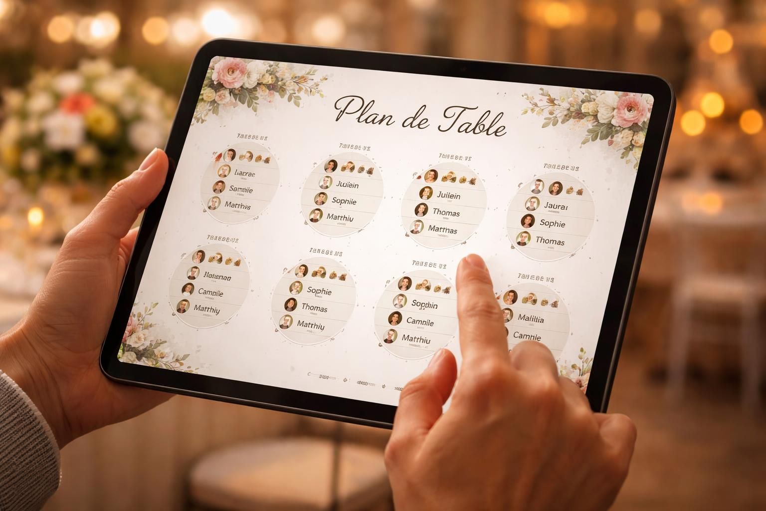 découvrez comment ajuster facilement votre plan de table de mariage en seulement deux minutes grâce à la tablette samsung galaxy, pour une organisation simple et efficace.