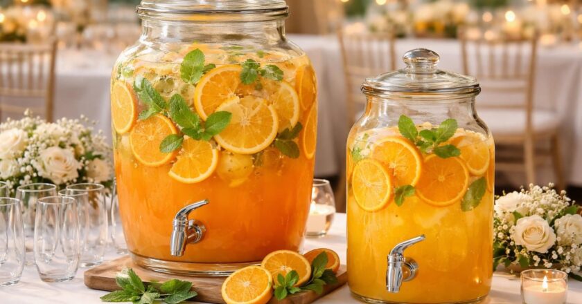 Punch orange pour mariage (50 pers) : recette + variante sans alcool