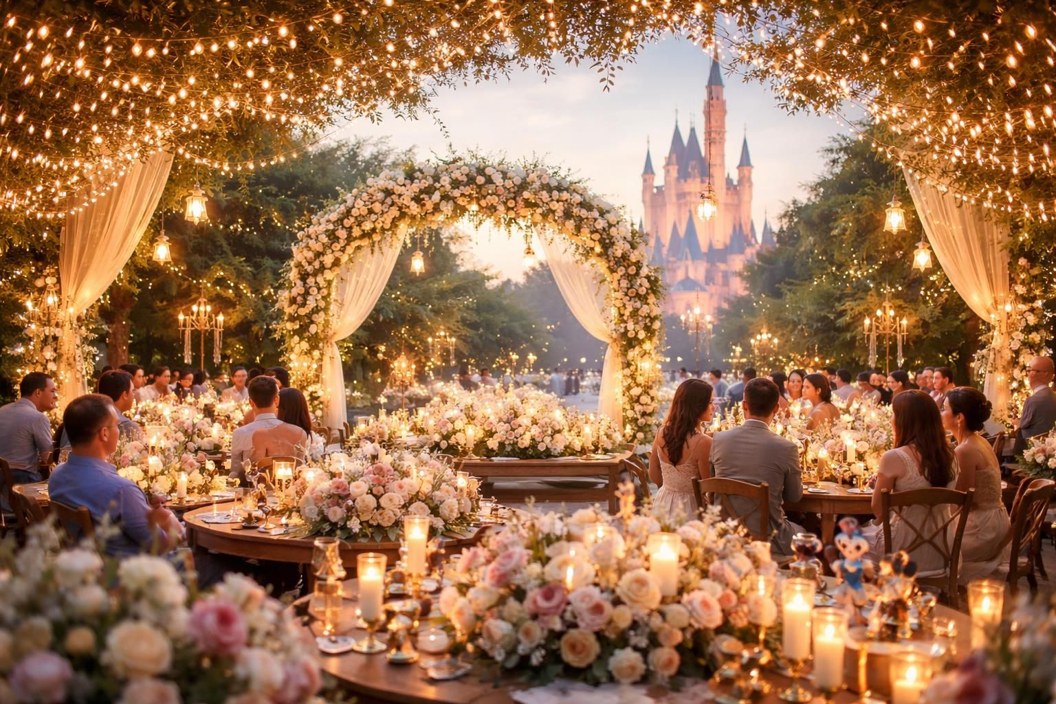 créez une réception de mariage inoubliable avec un thème disney magique, alliant charme féerique et moments enchantés pour un jour unique.