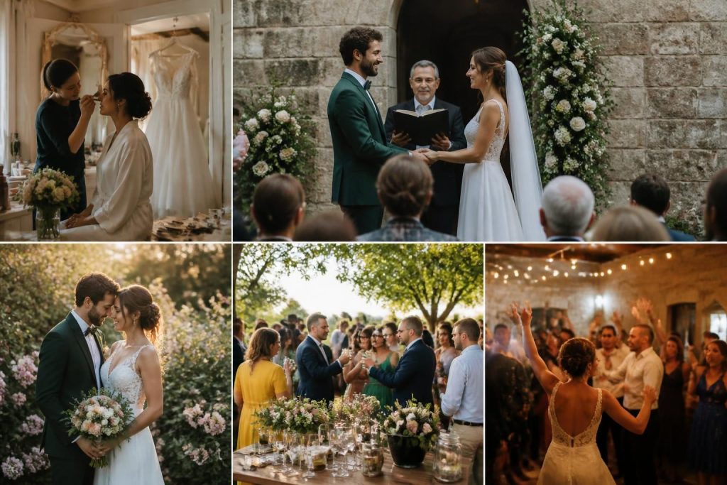découvrez une chronologie détaillée pour organiser parfaitement chaque étape de votre journée de mariage, du lever au coucher, afin de vivre un moment inoubliable.