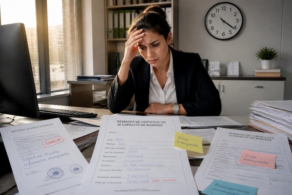 découvrez les erreurs à éviter absolument lors de votre demande de certificat de capacité de mariage pour assurer la validité de votre union.