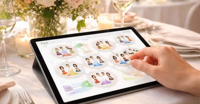 Plan de table du mariage : déplacer 20 invités sur tablette tactile en 2 minutes