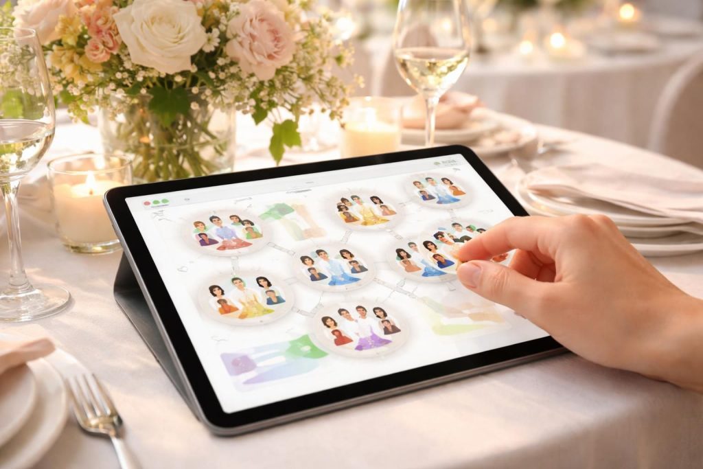 découvrez comment organiser facilement votre plan de table de mariage et déplacer 20 invités en seulement 2 minutes grâce à une tablette tactile intuitive.