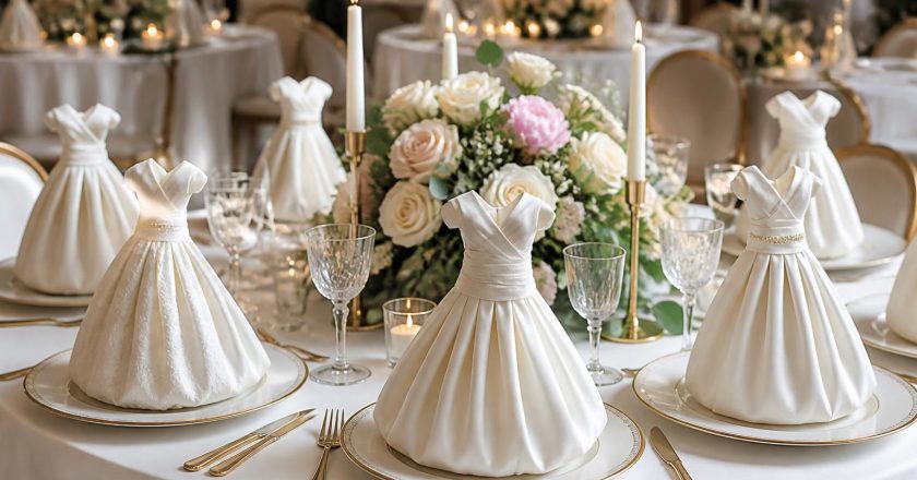 Pliage de serviette en robe pour un mariage : inspirations modernes et traditionnelles