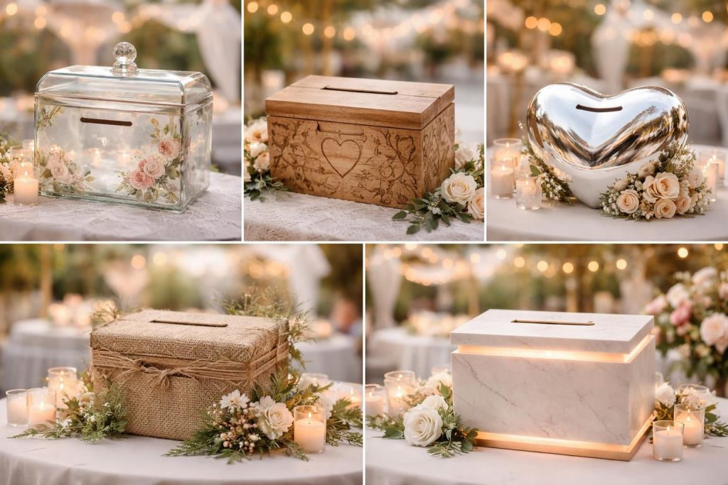 découvrez les 5 idées créatives d'urne de mariage en ligne pour rendre votre réception unique et mémorable. inspirez-vous et facilitez les contributions de vos invités.