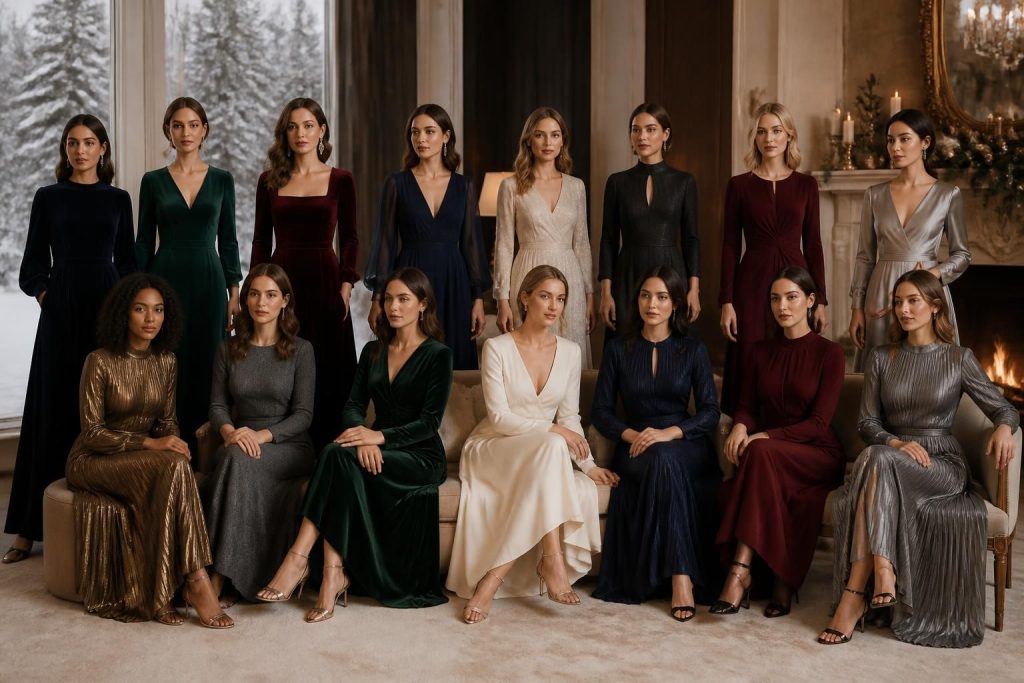 découvrez notre sélection des 15 meilleures robes d'invitée pour un mariage d'hiver, accompagnée de conseils de style pour être élégante et chaleureuse lors de cette saison.