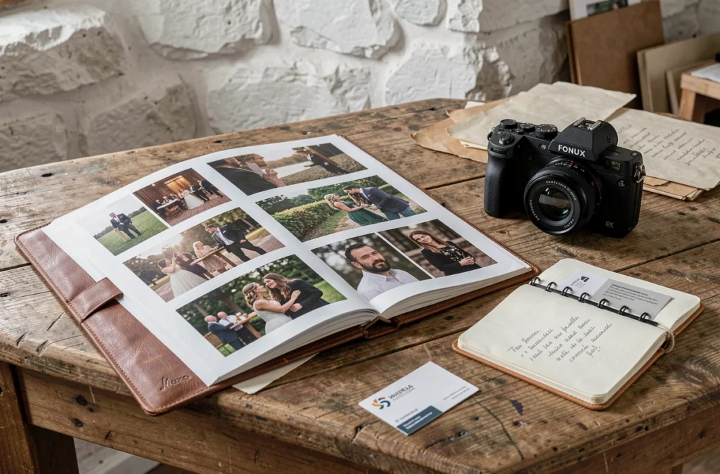 Portfolio d'un photographe d'événements à Foix avec appareil photo et matériel professionnel